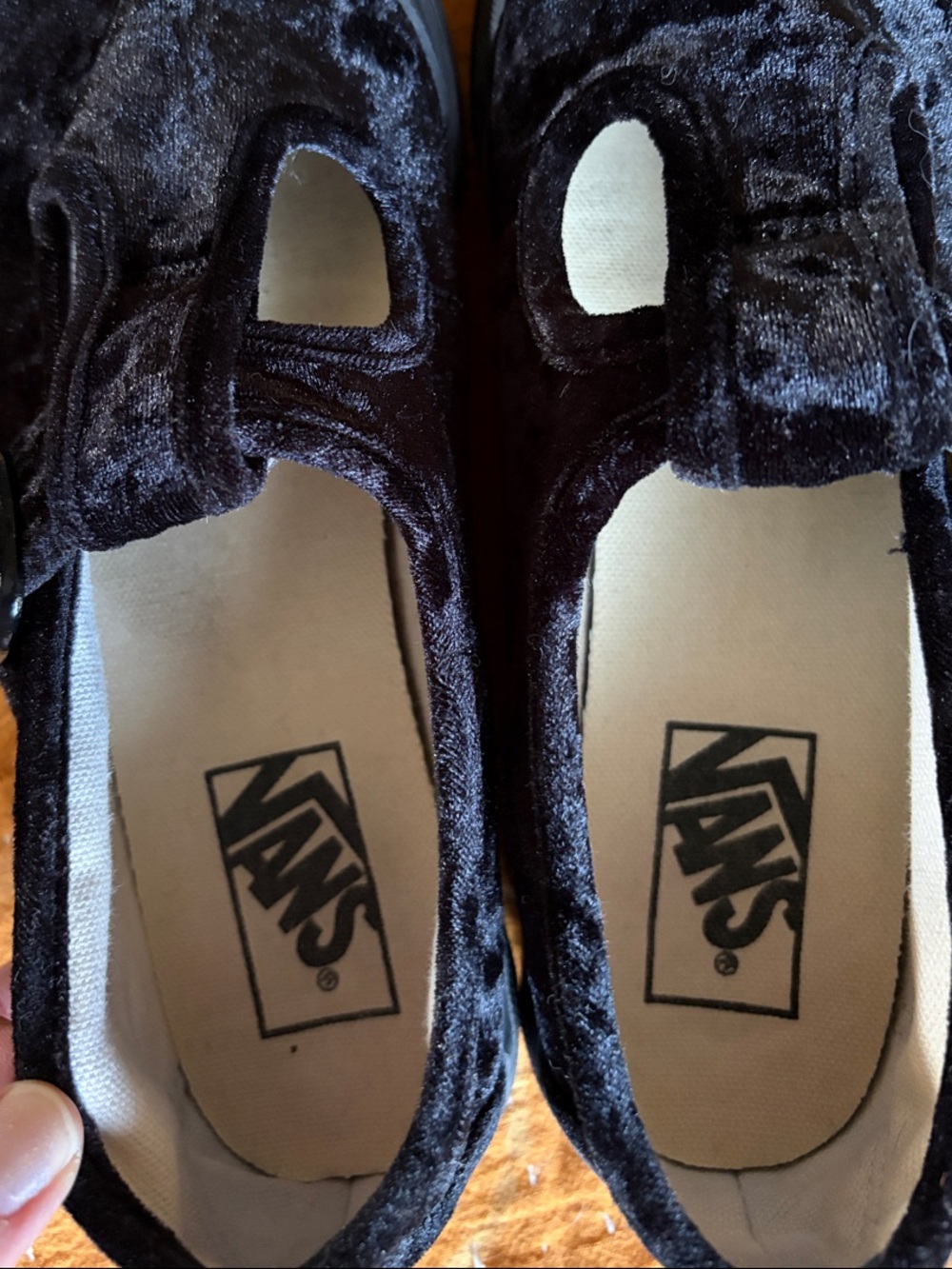 Vans T-Strap Mary Jane Velvet Sneakers - Picture 4 of 4